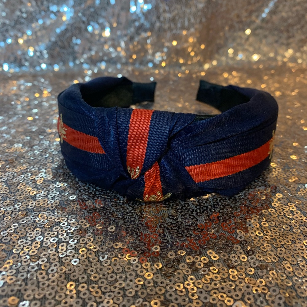 Baddie Bee Headband- Navy